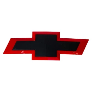 Red Chevrolet Front Grille Emblem Black Logo 2016 - 2019 Chevy Silverado 1500 - Foto 1 di 6