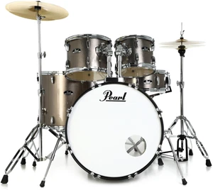 Pearl Roadshow 5-piece Complete Drum Set with Cymbals - 22" Kick - Bronze - Picture 1 of 11