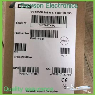 NEW HPE P40510-B21 P41535-001 960G SAS 12G MU SFF Gen10 Plus V2 GEN11 Server SSD - Image 1 of 2