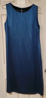 Vestido de seda azul colección Calvin Klein talla 12 hecho en Italia  Foto 1 de 4