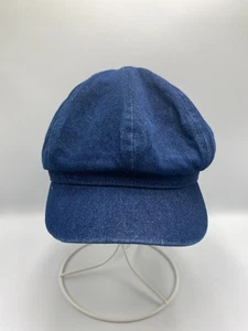 Women's Cabbie Newsboy Cap Hat Denim Blue - Picture 1 of 5