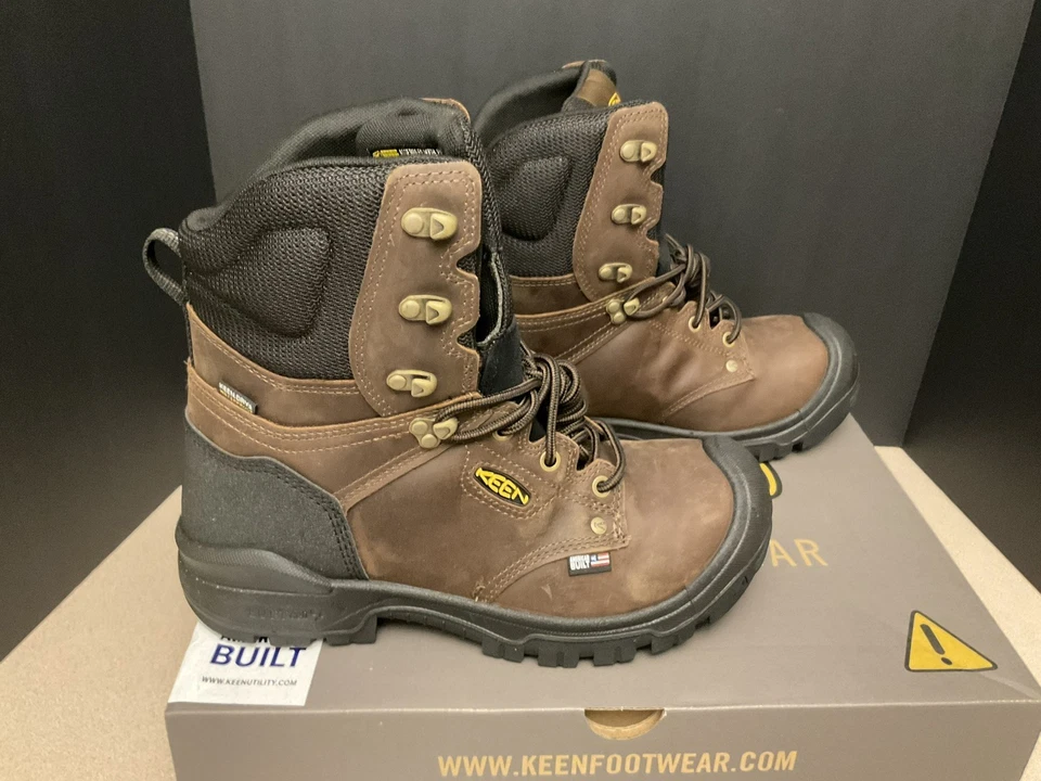 Mens KEEN Utility Independence 8" Soft Toe Waterproof Work Boots. Size 8.5D