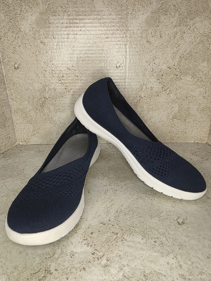 Zapatos sin cordones Clarks Cloudsteppers Adella Moon tejidos talla 9M cómodos informales mocasines Foto 1 de 4