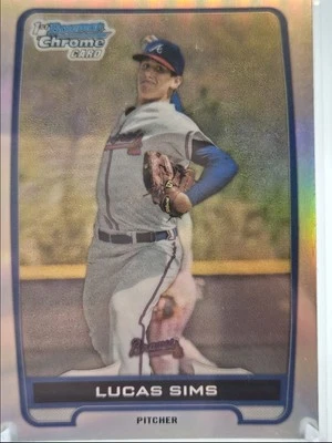 2012 Bowman Draft Picks & Prospects Chrome Lucas Sims Atlanta Braves #BDPP1 - Image 1 of 2