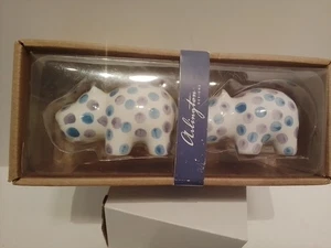 Salero y pimentero caprichoso hipopótamo diseño Arlington de colección nuevo en caja - Imagen 1 de 2