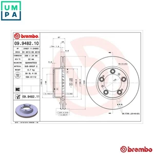 2x BRAKE DISC 09.9482.11 FOR PORSCHE M96.23/22 2.7L 6cyl BOXSTER - Picture 1 of 10