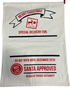 Individueller Nikolaussack - großer Weihnachtsgeschenkbeutel mit Namen, wiederverwendbar Weihnachtsgeschenk - Bild 1 von 1