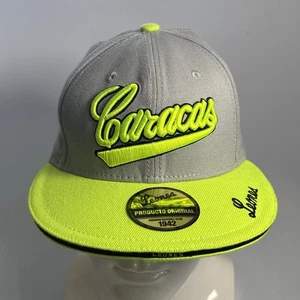 Rare Team Leones del Caracas Baseball Cap Hat Venezuela Neon Yellow Gray Clean - Picture 1 of 16