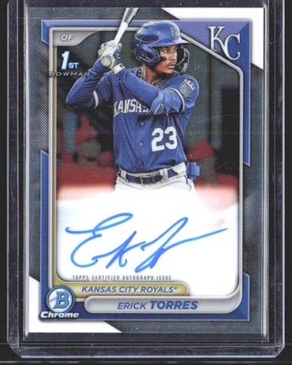 Erick Torres 2024 Bowman Chrome Prospects Autographs AU - Image 1 of 2