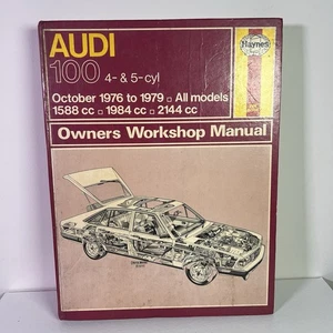AUDI 100 (C2 SERIES) 1.6 2.0 2.2 SALOON & ESTATE 1976-79 OWNERS WORKSHOP MANUAL - Picture 1 of 5