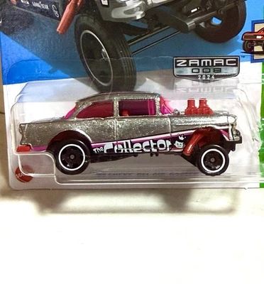 Rastrillo inverso Chevy Bel Air Gasser ZAMAC Hot Wheels *ERROR DE DESLIZAMIENTO TAMPO* 55 RARO Foto 1 de 4