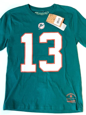 Camiseta Miami Dolphins NFL #13 Dan Marino Mitchell & Ness Throwbacks M 10/12 Foto 1 de 4