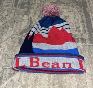 LL bean Pom Hat Ski Blue, Gray Red, Black ADULT Mens Women’s - Picture 1 of 3