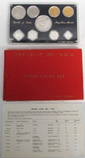 1970 Republic Of India Proof Set Original Box Coa