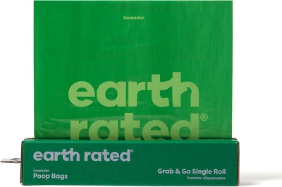 Bolsas para caca de perro con clasificación Earth, rollo único grueso de agarre y marcha, ideal para fotos en el patio trasero Foto 1 de 4