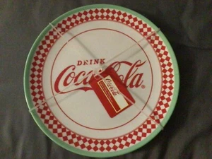 Drink Coca-Cola Coke 10.5 inch Melamine Dinner Plate Set of 4 NEW - Picture 1 of 3