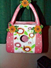Birds Of Paradise Pink Purse Bird Feeder Birdhouse Or Just For Decoration
