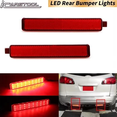 Luces de freno LED de parada trasera reflector de parachoques de lente roja para Pontiac Torrent 2006-09 Foto 1 de 4