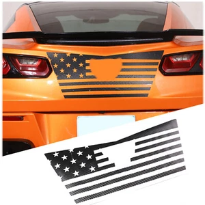Borde de calcomanía trasera negra bandera de EE. UU. para Corvette C7 2014-2019 - Imagen 1 de 12