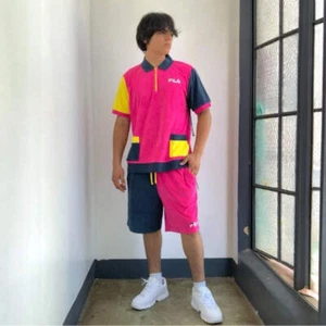 Set Corto Uomo Fila Tennis Terry Panno Rosa Caldo | Giallo | Navy Nuovo con etichette - Foto 1 di 10