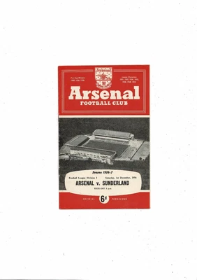 1956/57 Arsenal v Sunderland Football Programme - Image 1 of 3