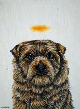 norwich terrier rangel dog art print halo 13x19