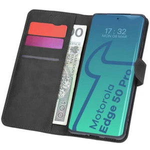 Handyhülle für Motorola Edge 50 Pro Bizon Case Cover Futeral Tasche Etui Schwarz - Bild 1 von 7