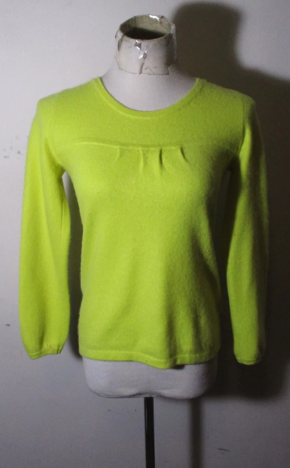 Suéter BODEN Amarillo 100% Cachemira Manga Larga Talla 4 EE. UU. Foto 1 de 4