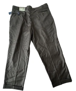 Club Room 42Wx30L Brown Pleated Cuffed Wool Men's Dress Pants, New w/Tags - Picture 1 of 7