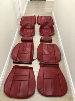 1982-92 Camaro Z28 IROC Z Seat covers In Flame Red Color W/camaro Logos IN STOCK - Image 1 of 4