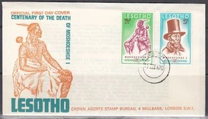 Lesotho Scott 80-1 FDC - Moshoeshoe 1, Death Centenary - Picture 1 of 1