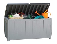 Novel Plastic Deck Storage Container Box Outdoor Patio Garden Furniture 90 Gal