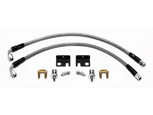 Wilwood 220-6428 Flexline 16" Stainless Brake Line Kit For Wilwood Big Brake Kit - Foto 1 di 1