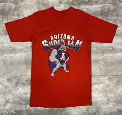 CAMISETA VINTAGE AÑOS 80 UNIVERSIDAD DE ARIZONA WILDCAT SUPER FAN ARTEX L WILBUR Foto 1 de 4