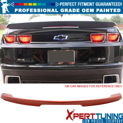 Fits 10-13 Chevy Camaro Coupe ZL1 Trunk Spoiler Lip W/LED Painted #WA502Q Orange Foto 1 de 4