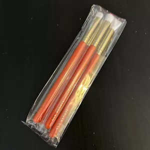 Ace Beaute 4 Piece Eyeshadow Brush Set In Coral (Orange) Full Size New & Sealed - Picture 1 of 8