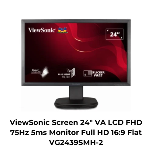 ViewSonic Screen 24" VA LCD FHD 75Hz 5ms Monitor Full HD 16:9 Flat VG2439SMH-2 - Image 1 of 1