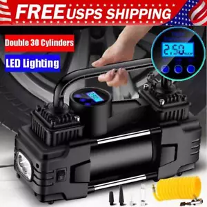 Heavy Duty Portable Electric Air Compressor Car Tyre Auto Tire Inflator Pump 12V - Picture 1 of 10