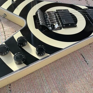 WYLD ZAKK FLY V Electric Guitar Chrome Part HH SOLID Body Free Ship - Picture 1 of 3