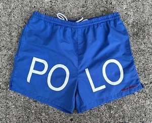 Polo Sport Ralph Lauren Spellout 1992 Shorts Swim Trunks sz Large - Picture 1 of 9