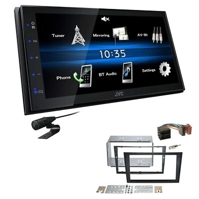 JVC 2 DIN Digital Autoradio Bluetooth USB für Opel Corsa C 2000-2006 charcoal - Bild 1 von 4