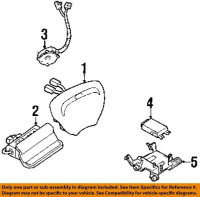Б/у модуль подушки безопасности подходит: 2001 Ford Escort подушка безопасности 1 разъем металлический корпус cen - Изображение 1 из 2