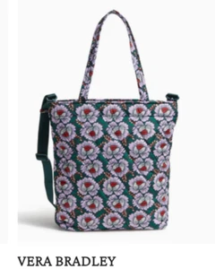 $159 Vera Bradley Tote Bag Ultralight North South Large/XL Floral Quilted NWT - Picture 1 of 2