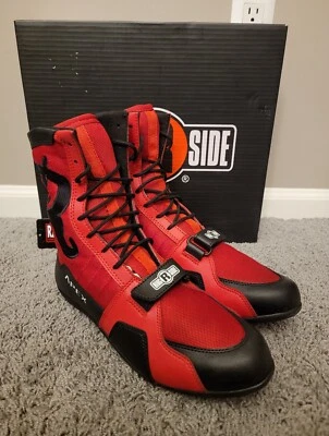 New Ringside Apex Elite Boxing Shoes - Mens Size 11, Red/Black - Image 1 of 4