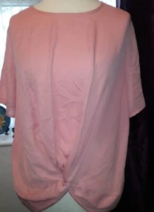 NWT-MARINA KAVEVA LONDON ORANGE TOP WITH FRONT TWIST SIZE SIZE 18 - Picture 1 of 2