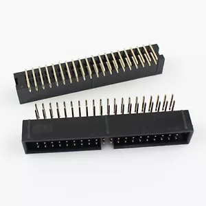 5Pcs 2.54mm 2x20 Pin 40 Pin Right Angle Male Shrouded IDC Box Header Connector - Picture 1 of 6