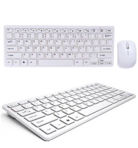 KIT TASTIERA E MOUSE MINI WIFI WIRELESS PER PC 2.4GHz KEYBOARD USB SENZA FILI - Foto 1 di 1