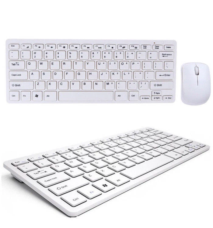 KIT TASTIERA E MOUSE MINI WIFI WIRELESS PER PC 2.4GHz KEYBOARD USB SENZA FILI - Immagine 1 di 1