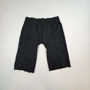 Pink Rose Women’s Black Seamless Stretch Biker Shorts Size L Nylon Spandex 18” - Picture 1 of 11