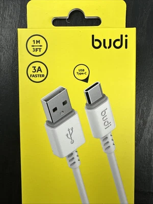 Budi USB to Type C Cable 1Mtr Fast Charger Cable